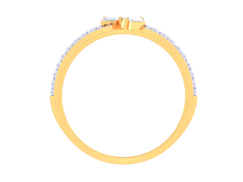Printable 3D jewelry model of Lady diamond ring 3D Model