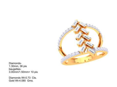 Printable 3D jewelry model of Lady diamond ring 3D 模型