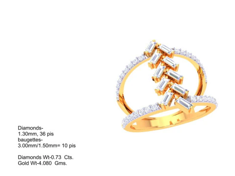 Printable 3D jewelry model of Lady diamond ring 3D Model