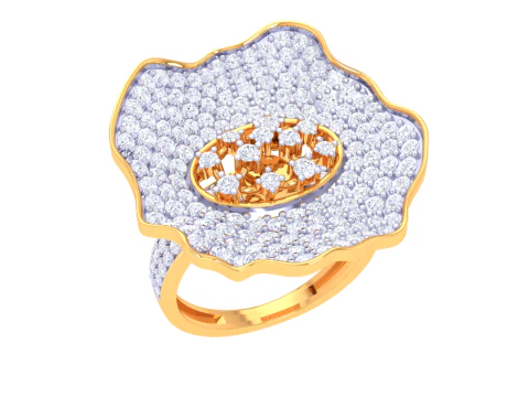 Printable 3D jewelry model of Lady diamond ring 3D Model