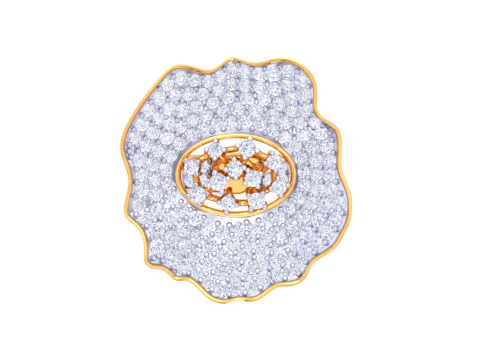 Printable 3D jewelry model of Lady diamond ring 3D Model