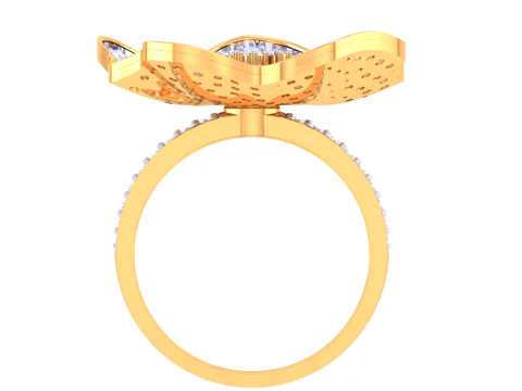 Printable 3D jewelry model of Lady diamond ring 3D Model