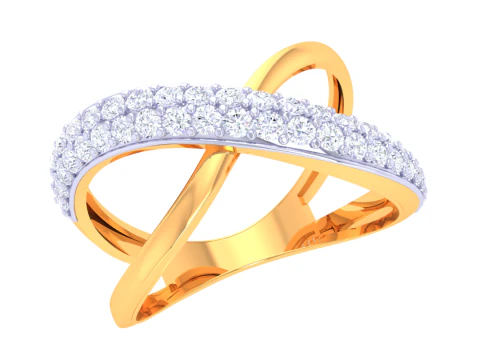 Printable 3D jewelry model of Lady diamond ring 3D Model
