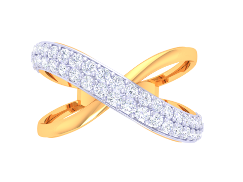 Printable 3D jewelry model of Lady diamond ring Modèle 3D