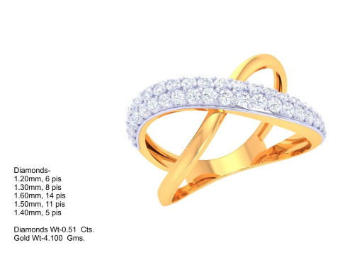 Printable 3D jewelry model of Lady diamond ring Modèle 3D