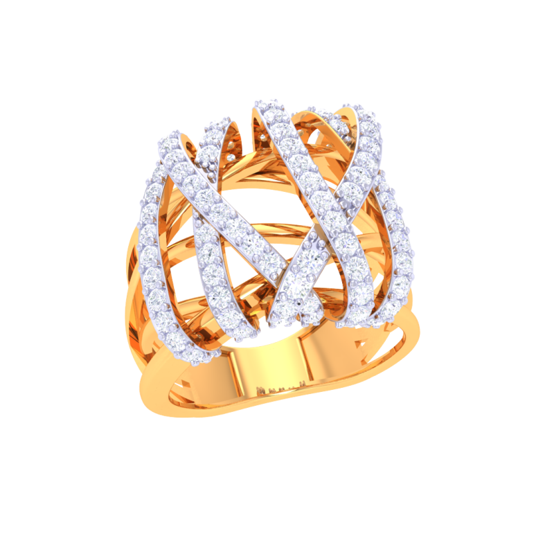 Printable 3D jewelry model of Lady diamond ring 3D Model .c4d .max .obj .3ds .fbx .stl .blend