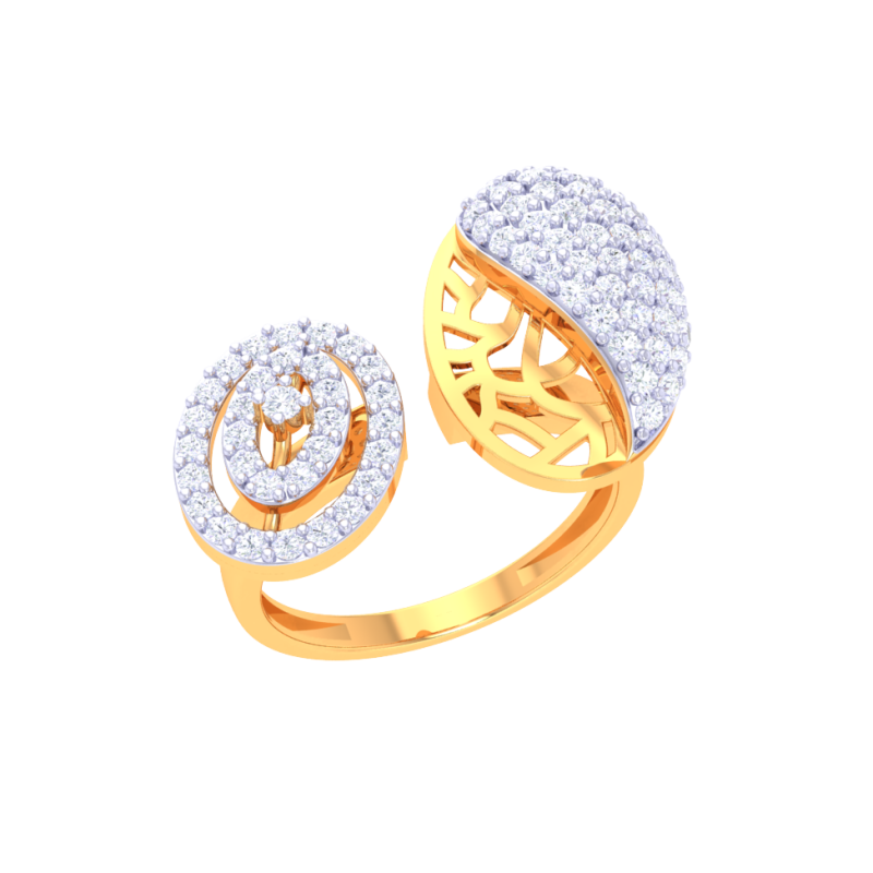 Printable 3D jewelry model of Lady diamond ring Modelo 3D .c4d .max .obj .3ds .fbx .stl .blend