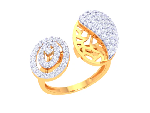 Printable 3D jewelry model of Lady diamond ring 3D Model