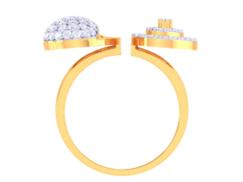 Printable 3D jewelry model of Lady diamond ring 3D Model