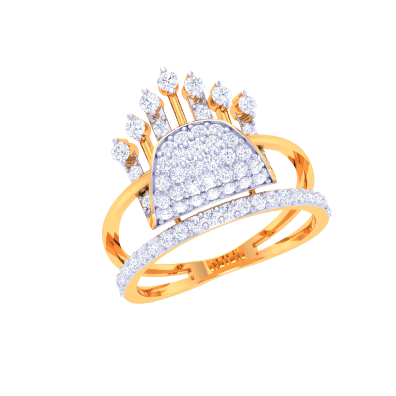 Printable 3D jewelry model of Lady diamond ring 3Dモデル .c4d .max .obj .3ds .fbx .stl .blend 