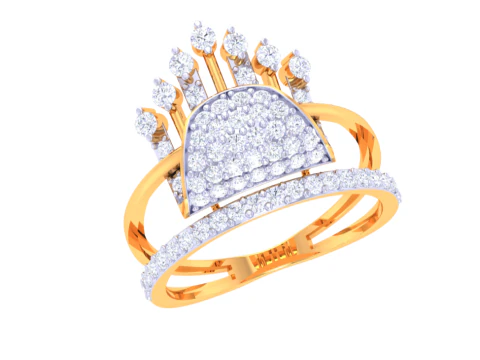 Printable 3D jewelry model of Lady diamond ring 3D Model