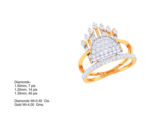 Printable 3D jewelry model of Lady diamond ring 3Dモデル