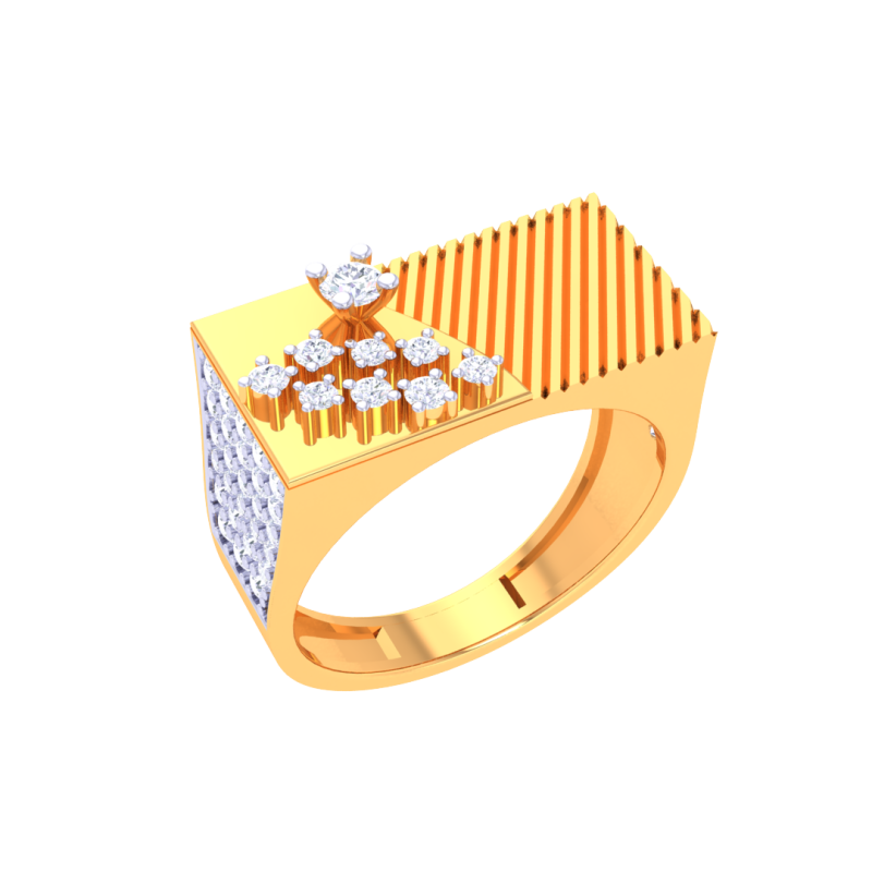Printable 3D jewelry model of Lady diamond ring Modelo 3D .c4d .max .obj .3ds .fbx .stl .blend 
