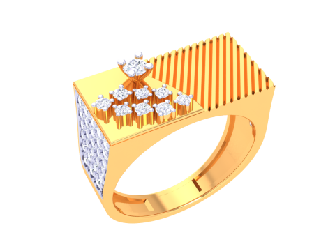 Printable 3D jewelry model of Lady diamond ring 3D Model