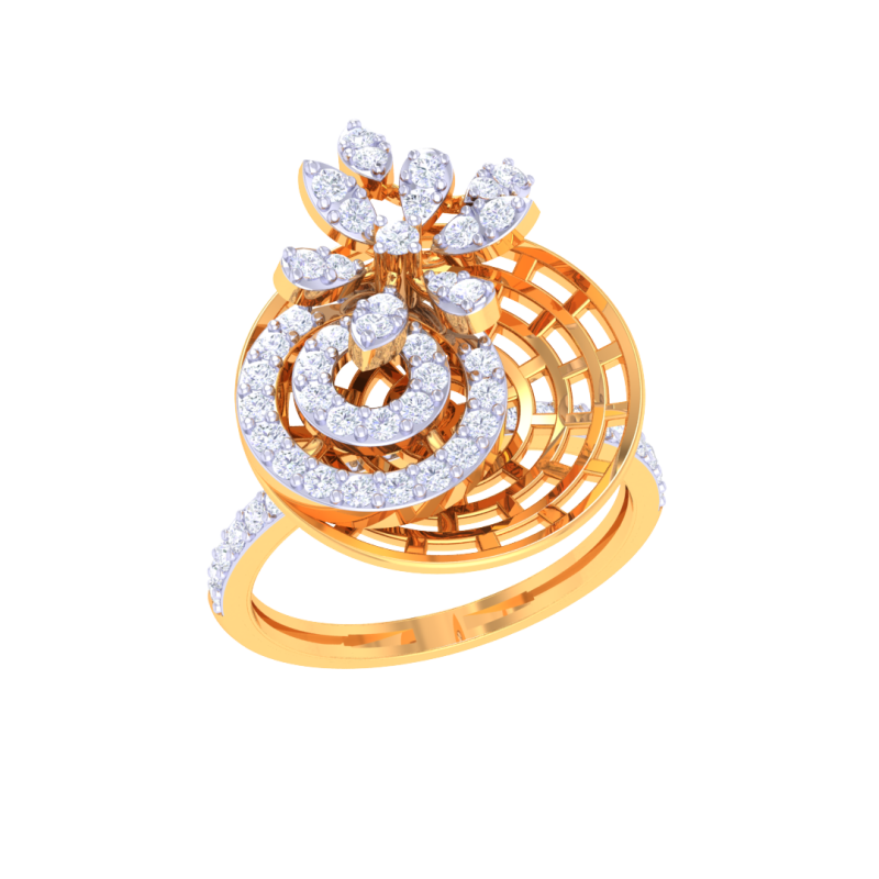 Printable 3D jewelry model of Lady diamond ring Model 3D .c4d .max .obj .3ds .fbx .stl .blend