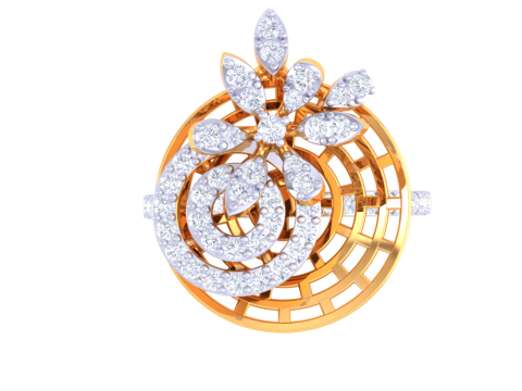 Printable 3D jewelry model of Lady diamond ring Model 3D