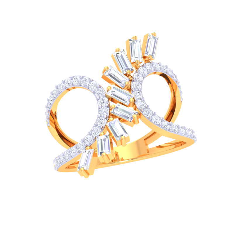Printable 3D jewelry model of Lady diamond ring Modèle 3D .c4d .max .obj .3ds .fbx .stl .blend 