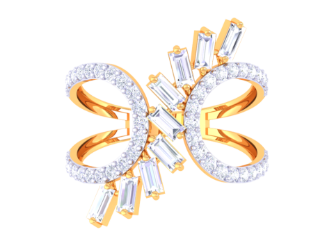 Printable 3D jewelry model of Lady diamond ring Modèle 3D