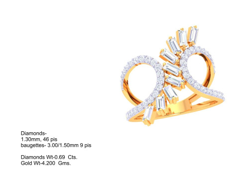 Printable 3D jewelry model of Lady diamond ring Modèle 3D