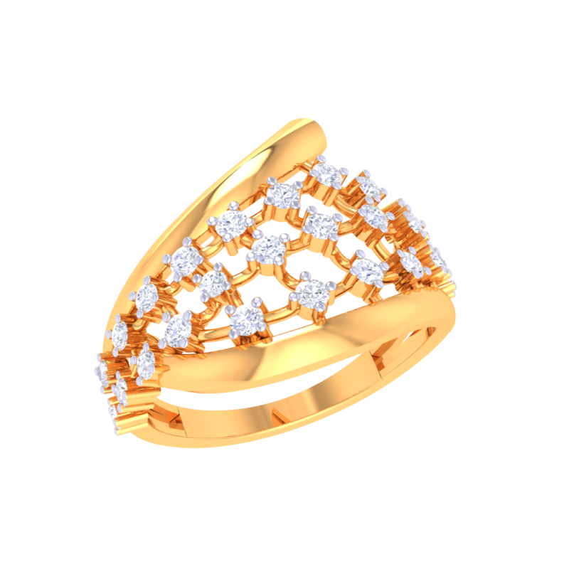 Printable 3D jewelry model of Lady diamond ring Modèle 3D .c4d .max .obj .3ds .fbx .stl .blend 