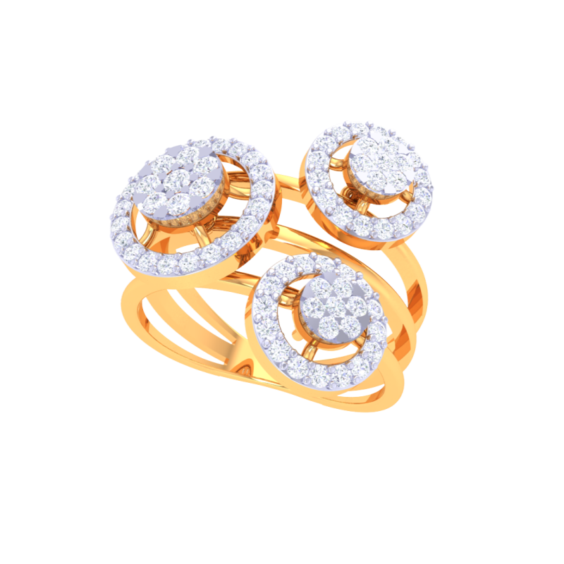 Printable 3D jewelry model of Lady diamond ring Modelo 3D .c4d .max .obj .3ds .fbx .stl .blend 