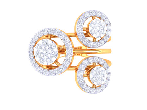 Printable 3D jewelry model of Lady diamond ring Modelo 3D
