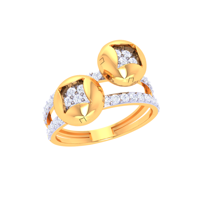 Printable 3D jewelry model of Lady diamond ring 3Dモデル .c4d .max .obj .3ds .fbx .stl .blend 