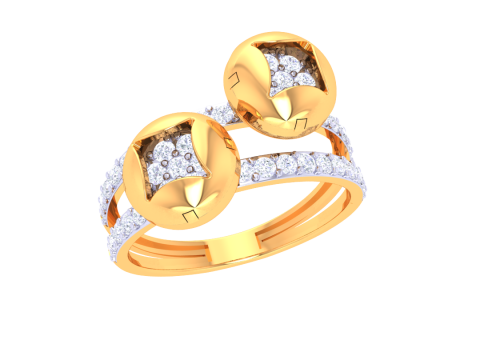Printable 3D jewelry model of Lady diamond ring 3D Model