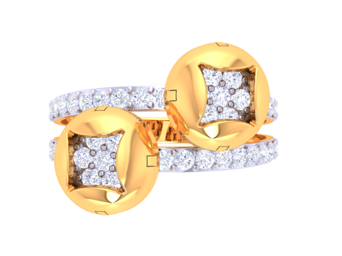 Printable 3D jewelry model of Lady diamond ring 3Dモデル