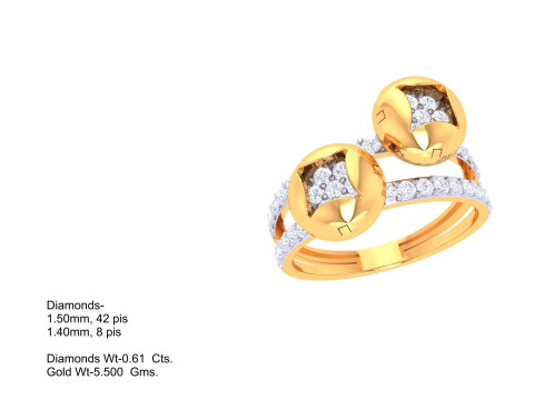 Printable 3D jewelry model of Lady diamond ring 3Dモデル