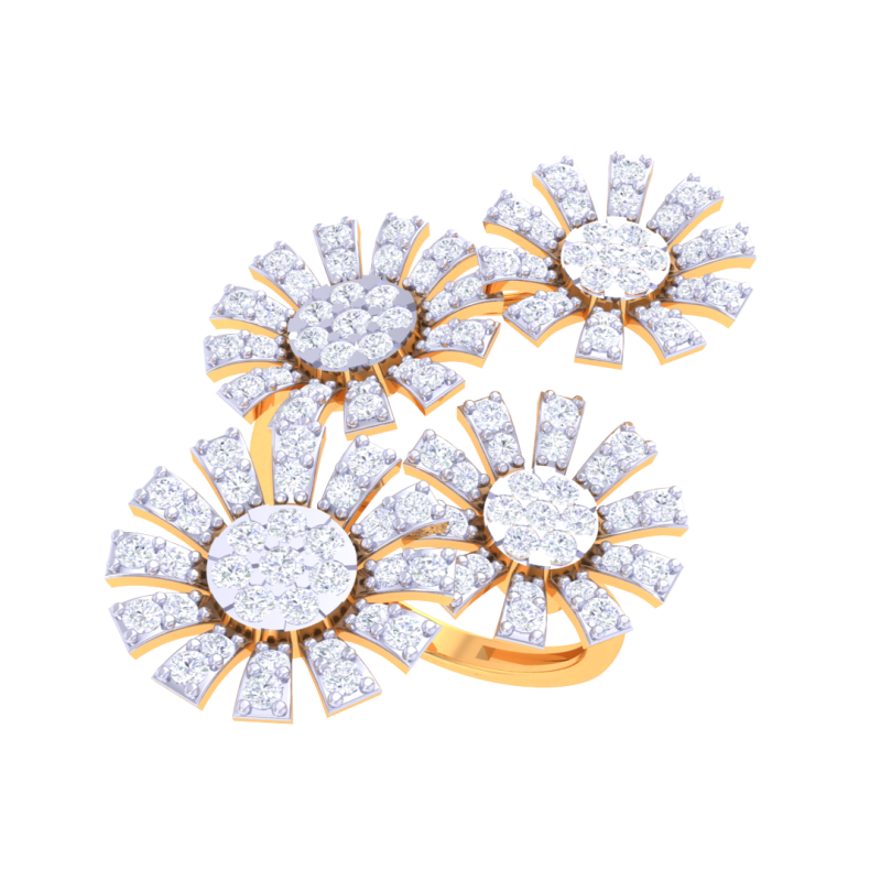 Printable 3D jewelry model of Lady diamond ring 3Dモデル .c4d .max .obj .3ds .fbx .stl .blend