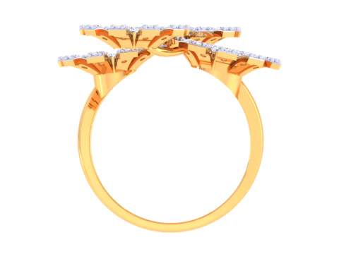 Printable 3D jewelry model of Lady diamond ring 3D Model