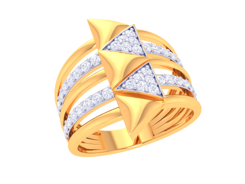Printable 3D jewelry model of Lady diamond ring 3D Model
