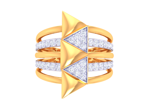 Printable 3D jewelry model of Lady diamond ring 3D 모델