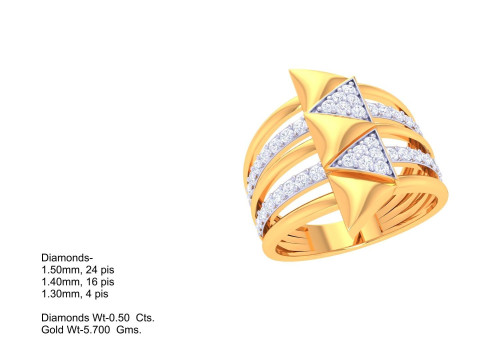 Printable 3D jewelry model of Lady diamond ring 3D 모델