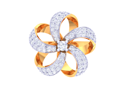 Printable 3D jewelry model of Lady diamond ring 3D Model
