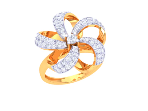 Printable 3D jewelry model of Lady diamond ring 3D Model