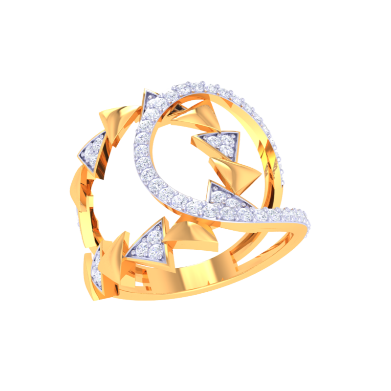 Printable 3D jewelry model of Lady diamond ring 3D मॉडल .c4d .max .obj .3ds .fbx .stl .blend 