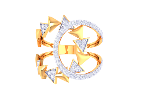 Printable 3D jewelry model of Lady diamond ring 3D मॉडल