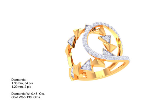 Printable 3D jewelry model of Lady diamond ring 3D मॉडल