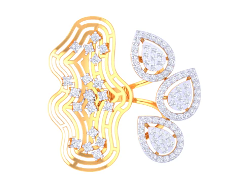 Printable 3D jewelry model of Lady diamond ring 3D Model