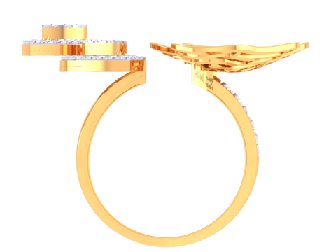 Printable 3D jewelry model of Lady diamond ring 3Dモデル