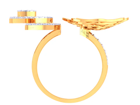 Printable 3D jewelry model of Lady diamond ring 3D Model