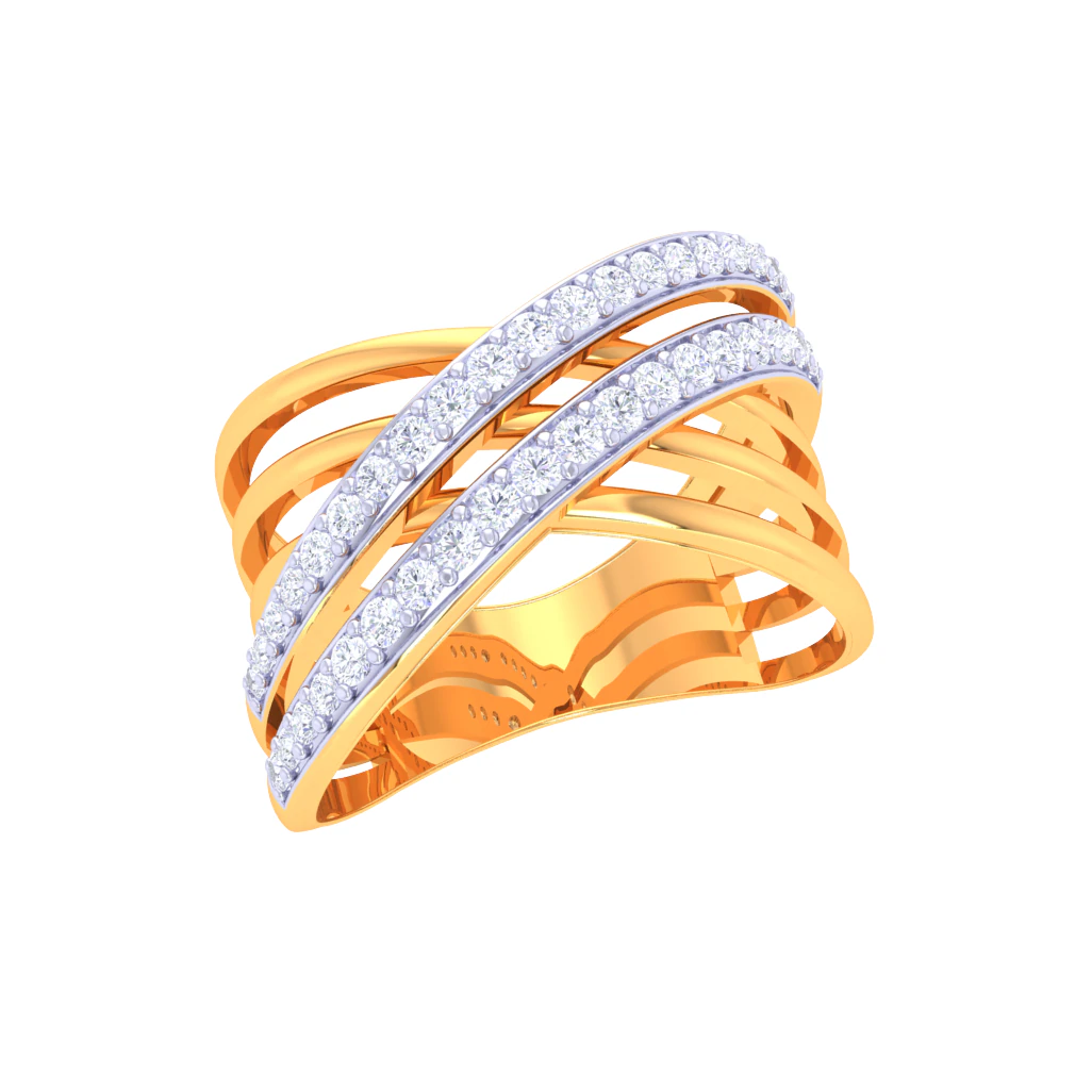 Printable 3D jewelry model of Lady diamond ring 3D Model .c4d .max .obj .3ds .fbx .stl .blend 