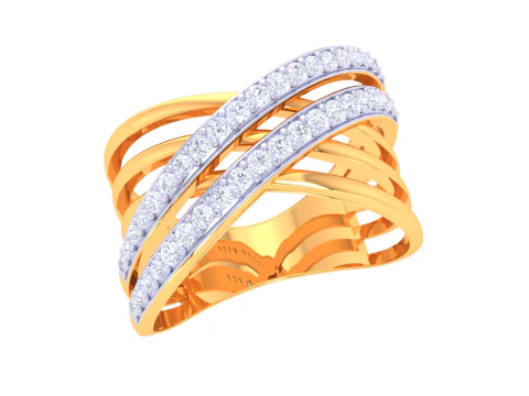Printable 3D jewelry model of Lady diamond ring 3D Model
