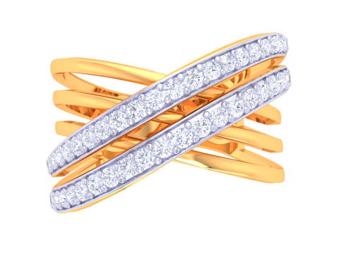 Printable 3D jewelry model of Lady diamond ring Modelo 3D