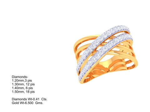 Printable 3D jewelry model of Lady diamond ring Modelo 3D