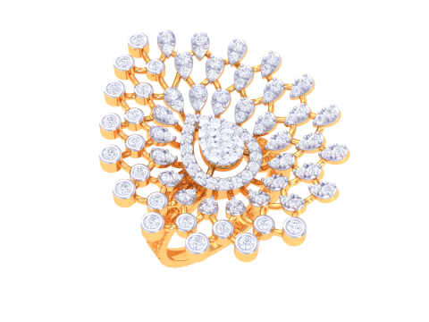 Printable 3D jewelry model of Lady diamond ring 3D Model