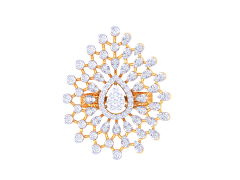 Printable 3D jewelry model of Lady diamond ring Modello 3D