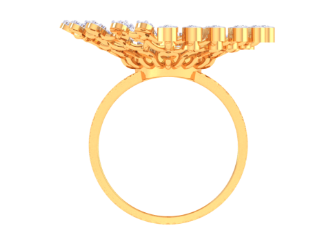 Printable 3D jewelry model of Lady diamond ring Modello 3D